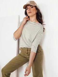 Dámská pruhovaná halenka bílá Dstreet model 21975088 - FashionStreet