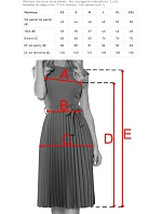 LILA - Červené dámské plisované šaty s krátkými rukávy 311-1 LILA