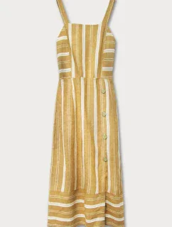 Hořčicové bavlněné šaty (345ART)