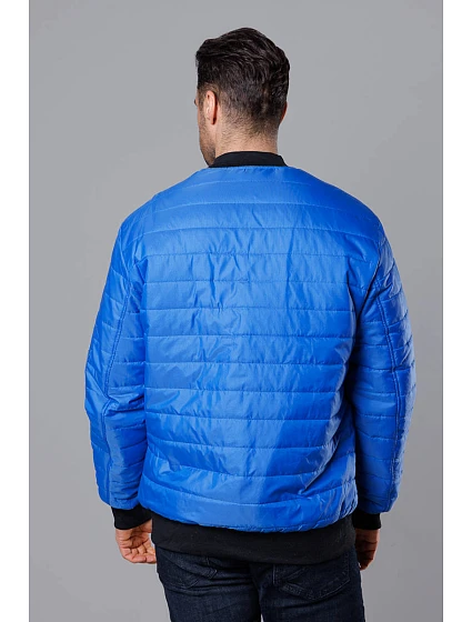 Prošívaná pánská bunda typu "bomber" v chrpové barvě model 18344864 - J.STYLE Prošívaná pánská bunda typu "bomber" v chrpové barvě model 18344864 - J.STYLE