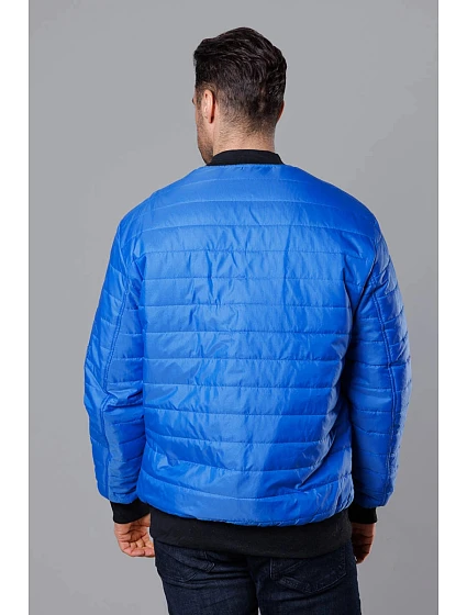 Prošívaná pánská bunda typu "bomber" v chrpové barvě model 18344864 - J.STYLE Prošívaná pánská bunda typu "bomber" v chrpové barvě model 18344864 - J.STYLE