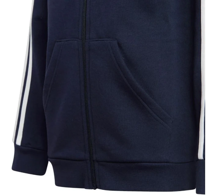 Adidas Essentials 3-Stripes Fleecová mikina s kapucí a zipem Jr IC0600 Adidas Essentials 3-Stripes Fleecová mikina s kapucí a zipem Jr IC0600