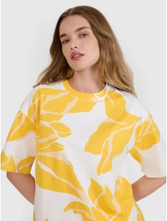 Dámské tričko oversize s potiskem 4F 4FRSS25TTSHF2692-90A
