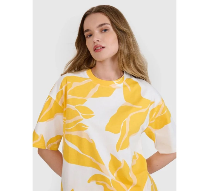 Dámské tričko oversize s potiskem model 21436798 - 4F Dámské tričko oversize s potiskem model 21436798 - 4F