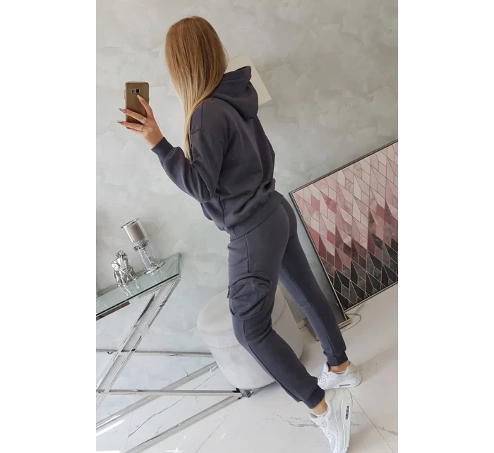 Izolovaná sada s ozdobnou kapsou grafitová