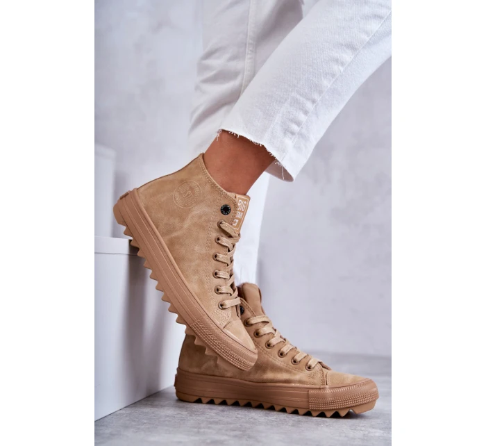 Dámské Tenisky Big Star Vysoké Zateplené Camel GG274072