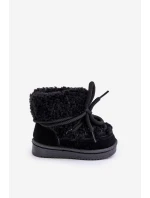 Teplé Botky Dětské Černé model 21640654 - Boto Teplé Botky Dětské Černé model 21640654 - Boto