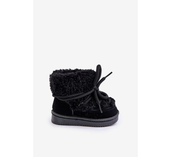 Teplé Botky Dětské Černé model 21640654 - Boto Teplé Botky Dětské Černé model 21640654 - Boto