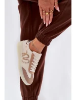 Nízké Dámské Sportovní Boty Z Eko Kůže Béžové Iladira Nízké Dámské Sportovní Boty Z Eko Kůže Béžové Iladira