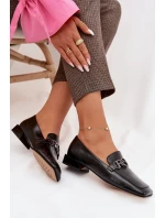 Kožené dámské mokasíny s ozdobným detailem model 22031822 Béžové - D&A