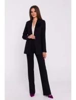 model 20502936 Květinové sako černé - STYLOVE model 20502936 Květinové sako černé - STYLOVE