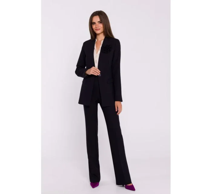 model 20502936 Květinové sako černé - STYLOVE model 20502936 Květinové sako černé - STYLOVE