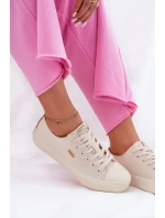 Dámské plátěné tenisky Big Star – béžové Dámské plátěné tenisky Big Star – béžové