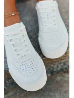 Dámské nízké tenisky z ECO kůže Big Star – bílé