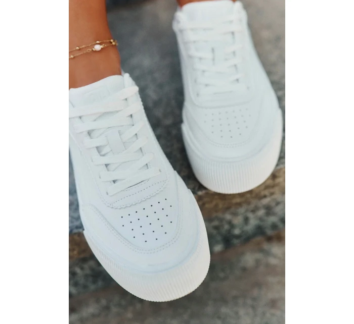 Dámské nízké tenisky z ECO kůže Big Star – bílé Dámské nízké tenisky z ECO kůže Big Star – bílé