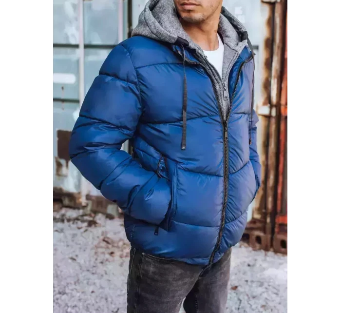 Pánská prošívaná zimní bunda modrá FashionStreet TX3827
