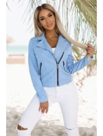 Semišová s dlouhými rukávy a zipy MODRÁ model 21227409 - numoco basic