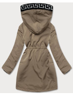 Béžová dámská bunda s kožešinovou podšívkou model 17927416 - S'WEST