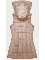 Světle béžová dámská vesta s kapucí model 21339606 - S'WEST