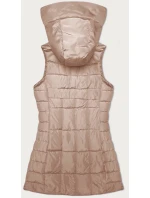 Světle béžová dámská vesta s kapucí model 21339606 - S'WEST