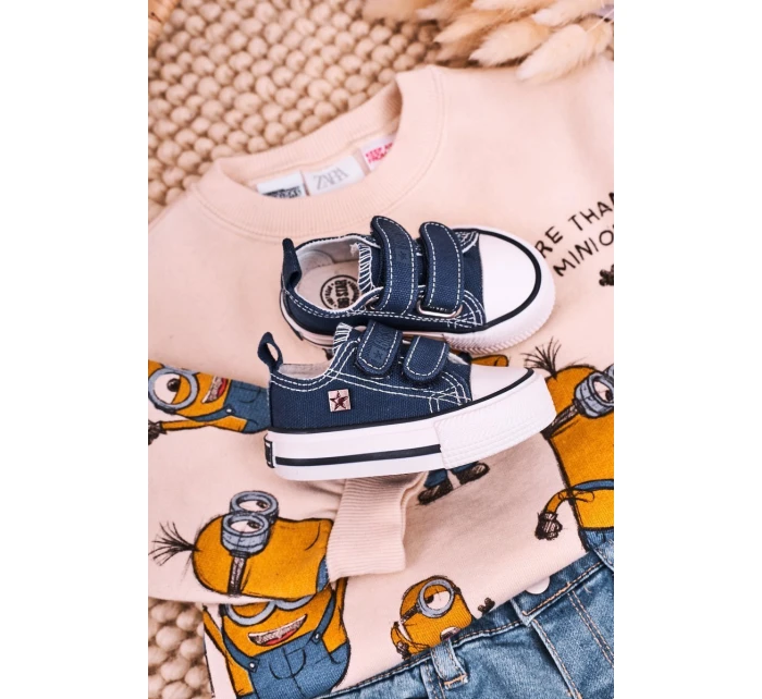 Dětské Tenisky Na Suchý Zip BIG STAR model 21545397 Tmavě Modré - Big Star Shoes Dětské Tenisky Na Suchý Zip BIG STAR model 21545397 Tmavě Modré - Big Star Shoes