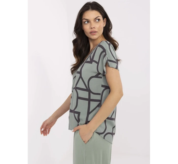 Halenka D73771M11171D khaki barva Halenka D73771M11171D khaki barva