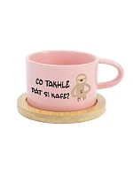 CO TAKHLE DÁT SI KAFE? - růžový hrníček makronka 200 ml CO TAKHLE DÁT SI KAFE? - růžový hrníček makronka 200 ml