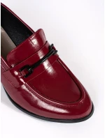 Módní dámské vínový polobotky na širokém podpatku Módní dámské vínový polobotky na širokém podpatku