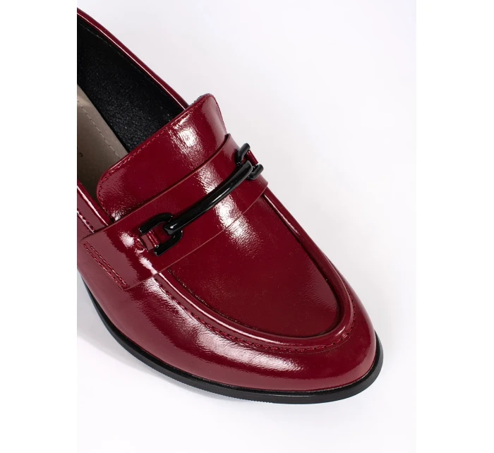 Módní dámské vínový polobotky na širokém podpatku Módní dámské vínový polobotky na širokém podpatku