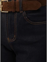 damskie wide leg z wysokim stanem i paskiem granatowe model 22358248 - FashionStreet damskie wide leg z wysokim stanem i paskiem granatowe model 22358248 - FashionStreet