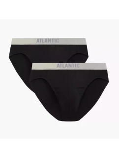 Pánské slipy 2 pack 013 black - Atlantic