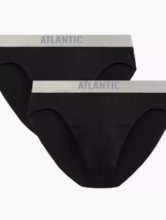 Pánské slipy 2 pack 013 black - Atlantic