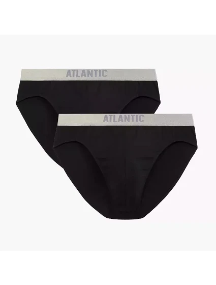 Pánské slipy 2 pack 013 black - Atlantic