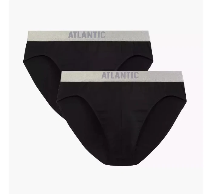 Pánské slipy 2 pack 013 black - Atlantic