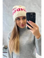Dámská čepice London model 18752269 ecru - K-Fashion Dámská čepice London model 18752269 ecru - K-Fashion
