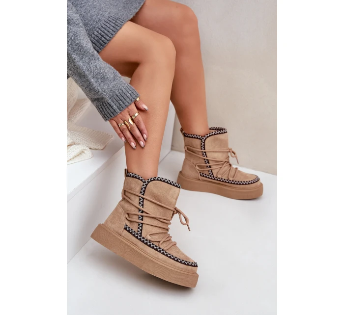 Dámské Sněhule S Na Platformě Hnědé model 21680237 - Boto Dámské Sněhule S Na Platformě Hnědé model 21680237 - Boto