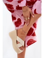 Dámské Pantofle Na Klínu A Platformě Béžové Sevolee Dámské Pantofle Na Klínu A Platformě Béžové Sevolee