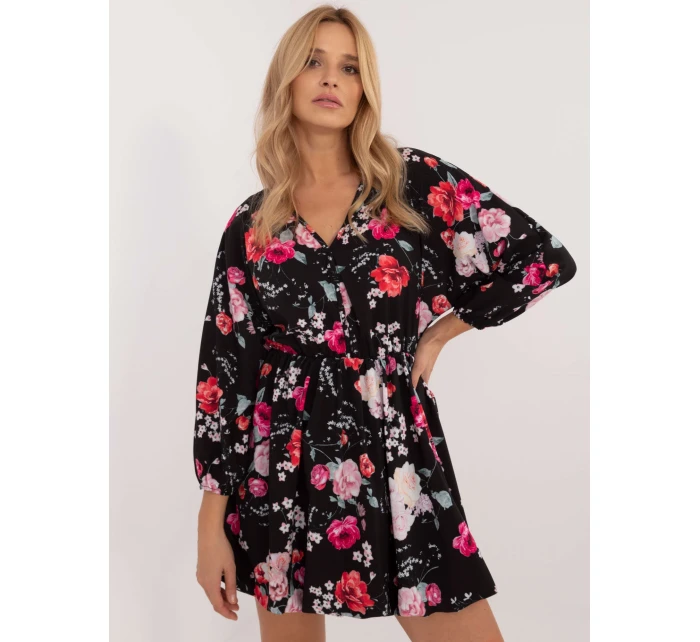 Sukienka DHJ SK  czarno czerwony model 20572067 - FPrice