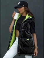 Dámská prošívaná dlouhá vesta MAYLO černá FashionStreet TY4521