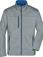 Daiber JN 1148 Pánská 2-vrstvá melanžová softshell bunda 02.1148 dark melange/royal