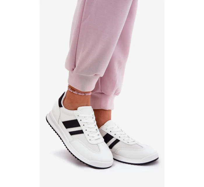 Dámské Tenisky Z Eko Semiše Bílé model 21691096 - Boto Dámské Tenisky Z Eko Semiše Bílé model 21691096 - Boto