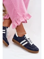 model 22026489 Semišové Nízké Dámské Tenisky Tmavě Modré - Zazoo