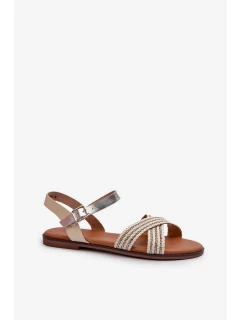 Dámské ploché sandály S.Barski béžová