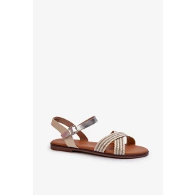 Dámské ploché sandály S.Barski béžová