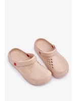 Damskie Lekkie Klapki Big Star II275012 Beżowe Damskie Lekkie Klapki Big Star II275012 Beżowe