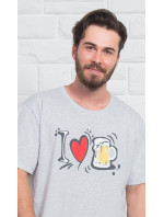 Pánská noční košile s krátkým rukávem I love beer