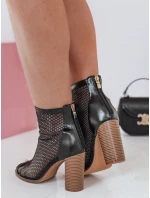 Dámské černé boty na jehlovém podpatku FashionStreet ZY0841 Dámské černé boty na jehlovém podpatku FashionStreet ZY0841