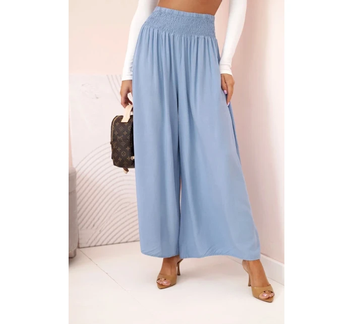 Dámské kalhoty z viskózy s elastickým pasem z model 21896578 - K-Fashion