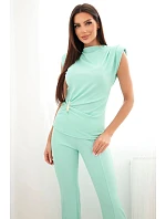Dámský komplet s halenkou a širokými kalhotami model 22084835 - K-Fashion