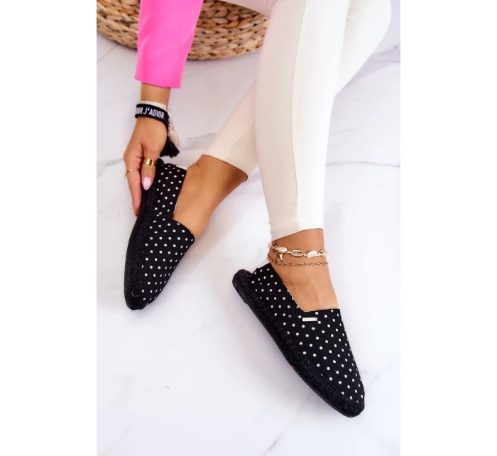 Dámské espadrilky s puntíky Big Star JJ274867 Černá
